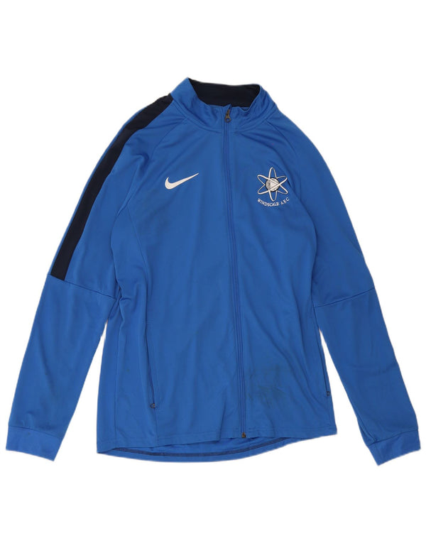 Nike Hombre Dri Fit Chándal Top Chaqueta Grande Azul Colorblock Poliéster