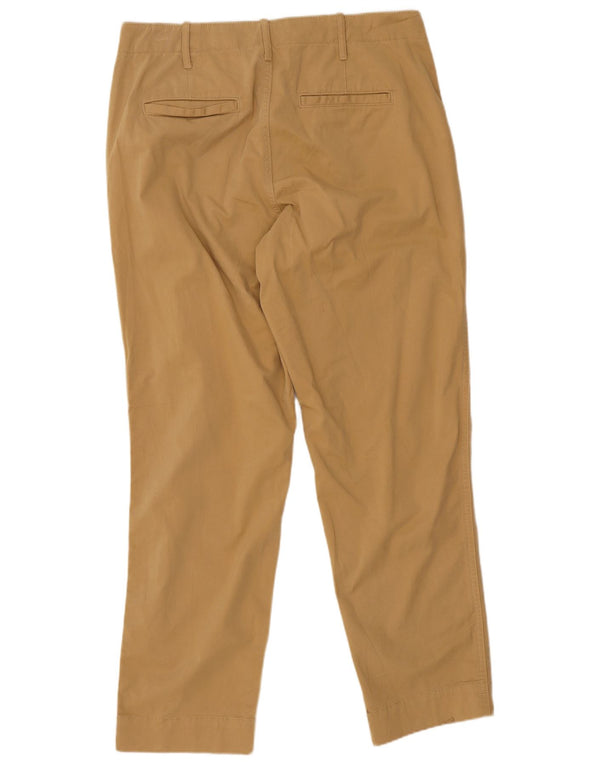 Gap Pantalones chinos rectos de cintura alta para mujer US 10 Large W32 L26 Beige