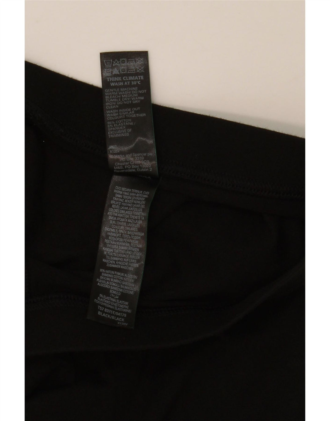 Marks & Spencer Leggings para mujer Reino Unido 44 Grande Algodón negro