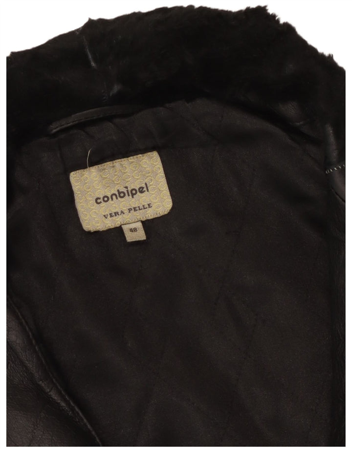 Conbipel Chaqueta De Cuero Mujer IT 48 XL Cuero Negro