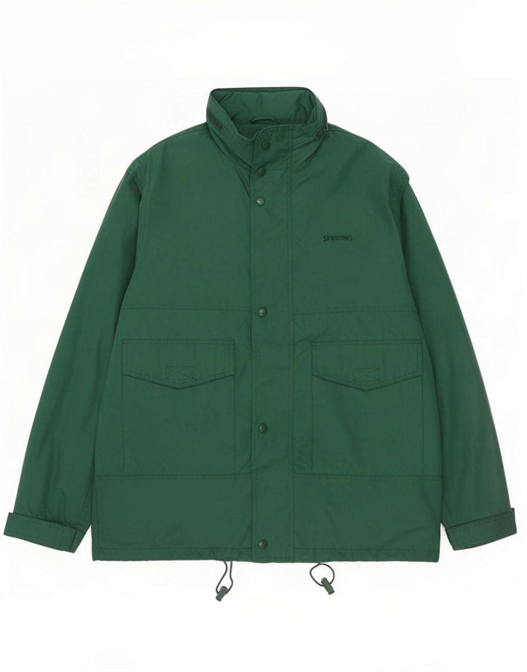 Spalding Chaqueta impermeable con capucha para hombre UK 38 Poliamida verde medio