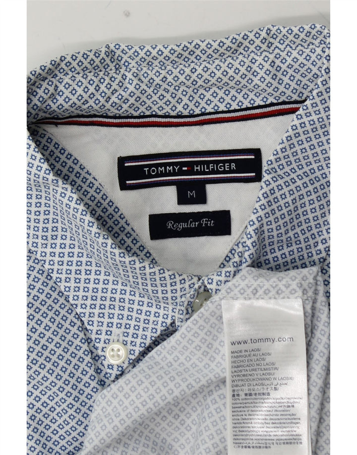 TOMMY HILFIGER Camisa Regular Fit De Algodón Con Motivos Azul Medio