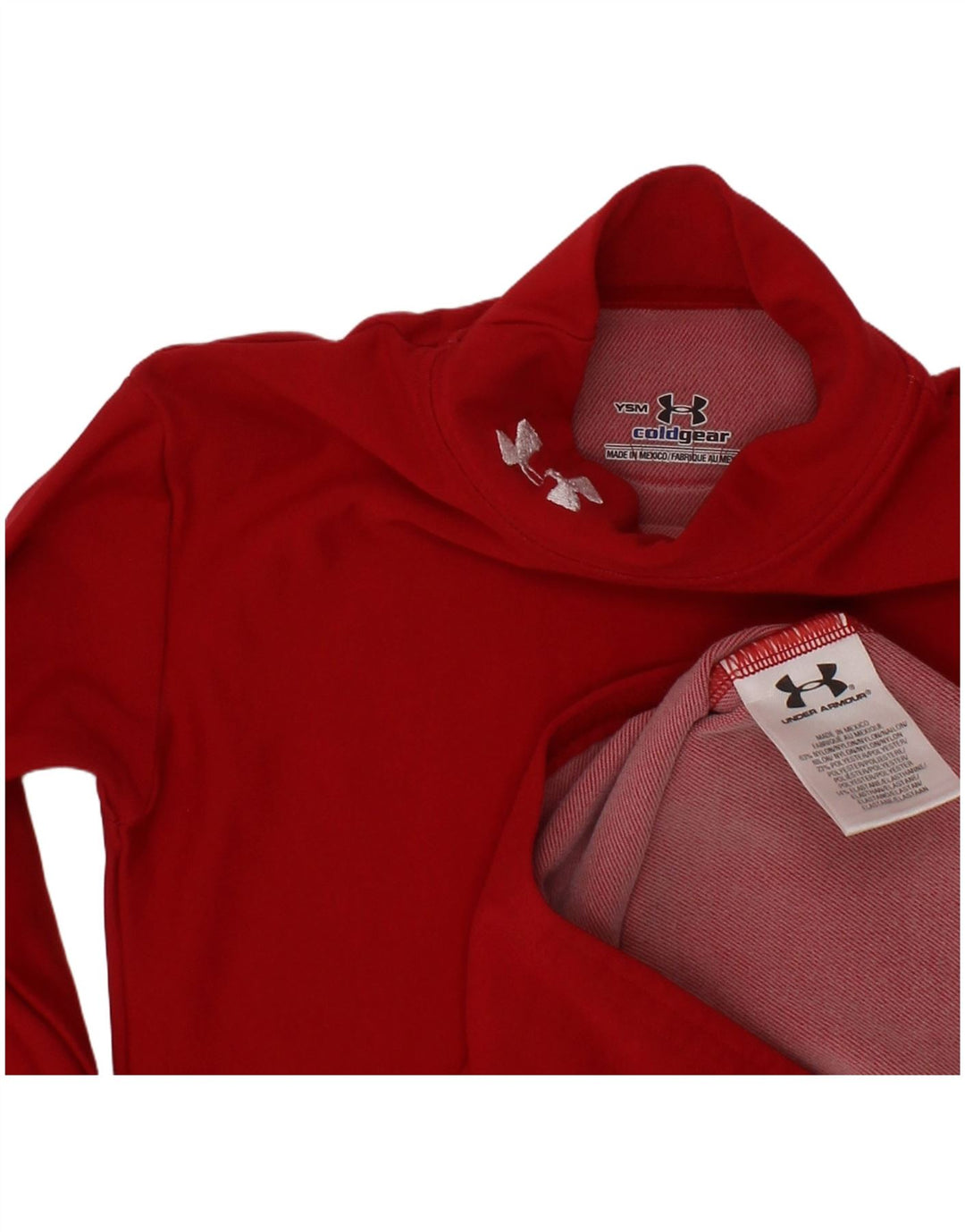 UNDER ARMOUR Camiseta de manga larga Cold Gear para niñas 7-8 años Small Red Nylon