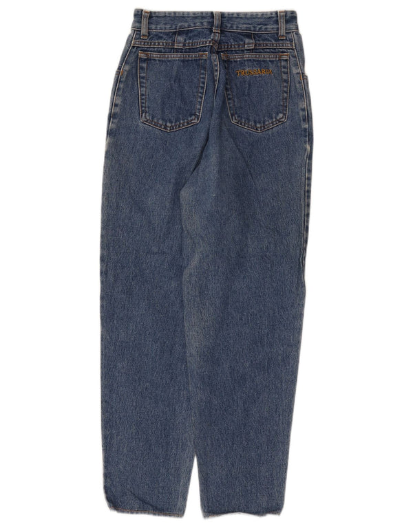 Vaqueros Trussardi Mujer Cónicos De Talle Alto IT 42 Medium W28 L28 Algodón Azul