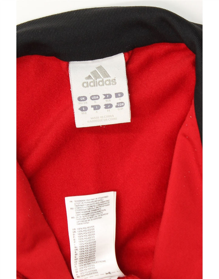 ADIDAS Chaqueta de chándal para hombre UK 36/38 Small Red Colourblock Poliéster