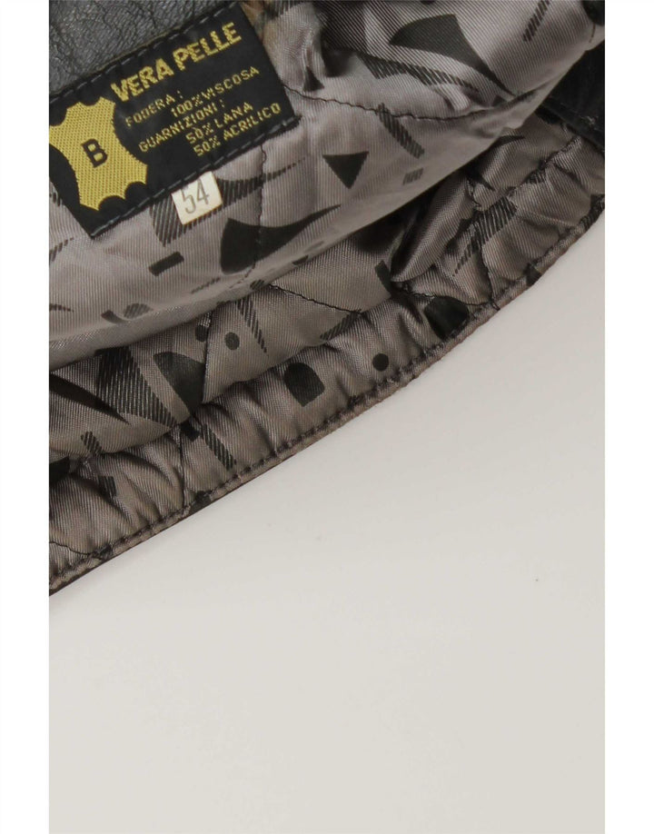 Chaqueta de cuero militar vintage para hombre IT 54 2XL Gris
