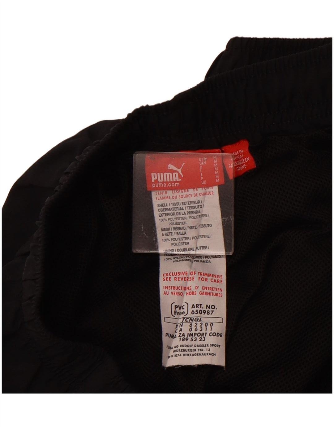 Pantalones De Chándal Gráficos Puma Hombre Deportivos De Poliéster Negro Mediano