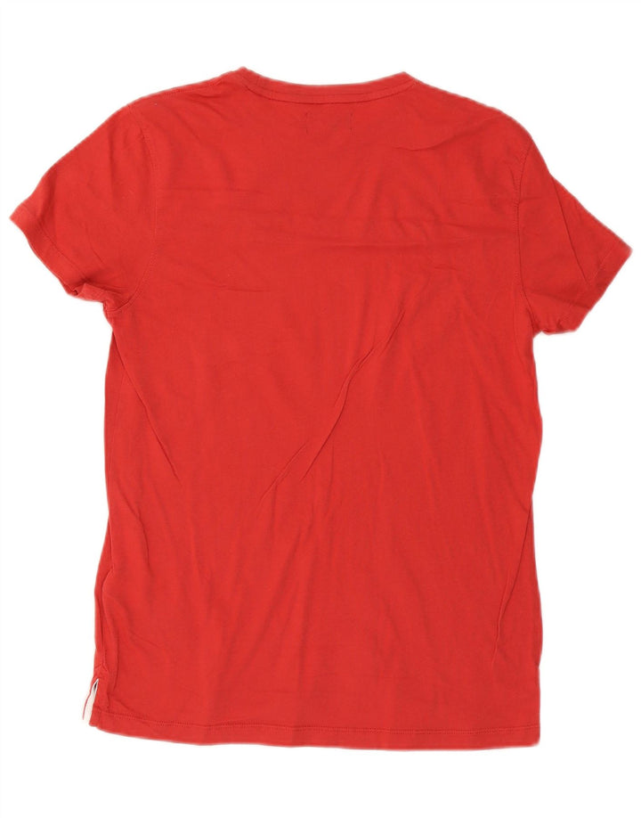 KAPPA Camiseta gráfica para mujer Top UK 12 Medium Red Cotton
