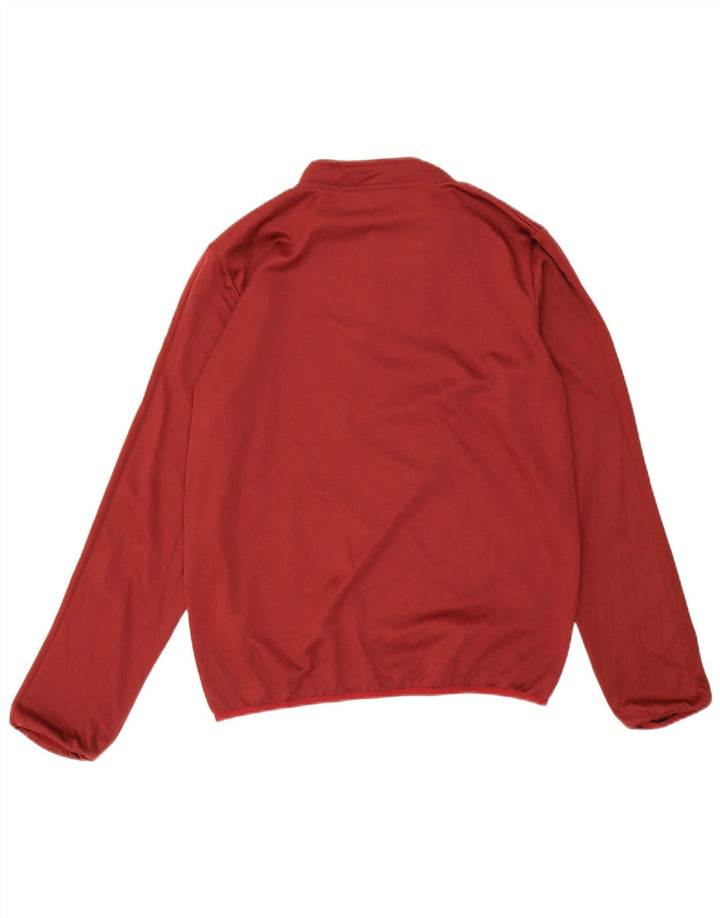 Kappa Mens Graphic Zip Neck Pullover Chándal Top Medio Granate Poliéster