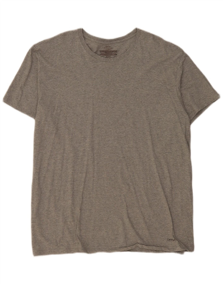 Calvin Klein Camiseta para hombre Top XL Gris moteado