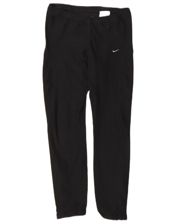 Nike Leggings cortos para mujer UK 10/12 Medium Negro Poliéster Deportes
