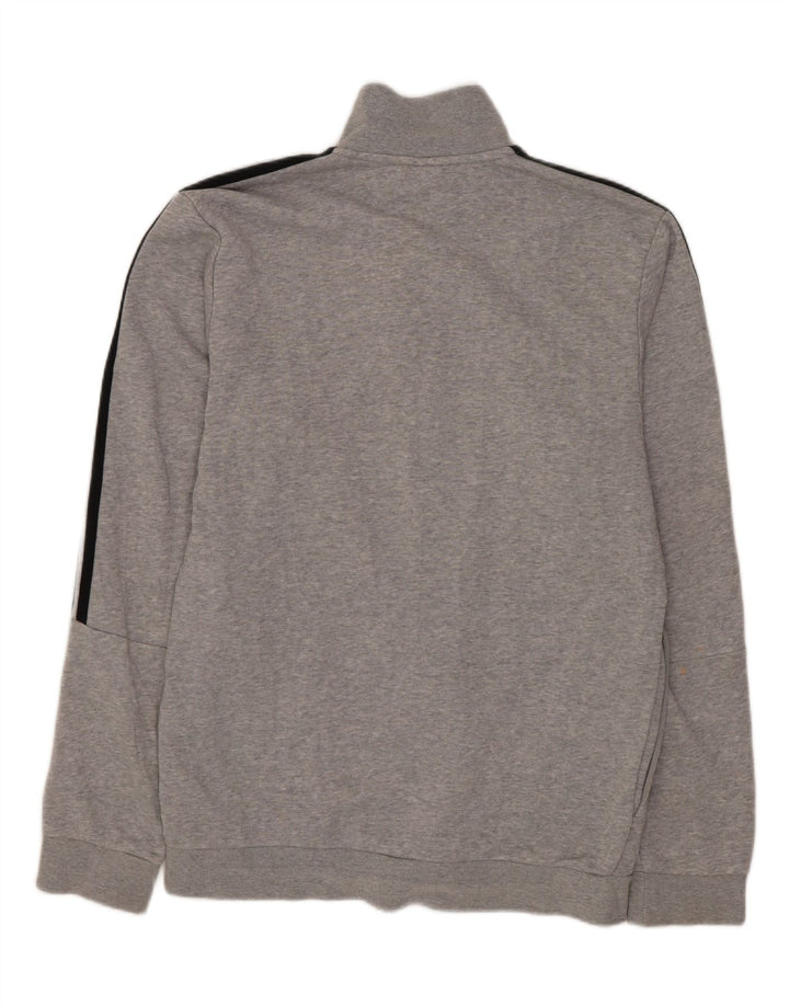 ADIDAS - Chaqueta de chándal para hombre, talla 36/38, algodón moteado gris pequeño