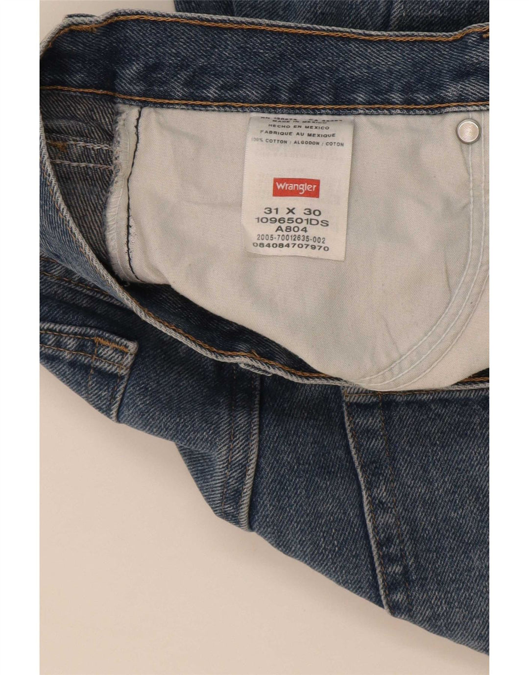 Vaqueros Wrangler Hombre Rectos W31 L27 Algodón Azul