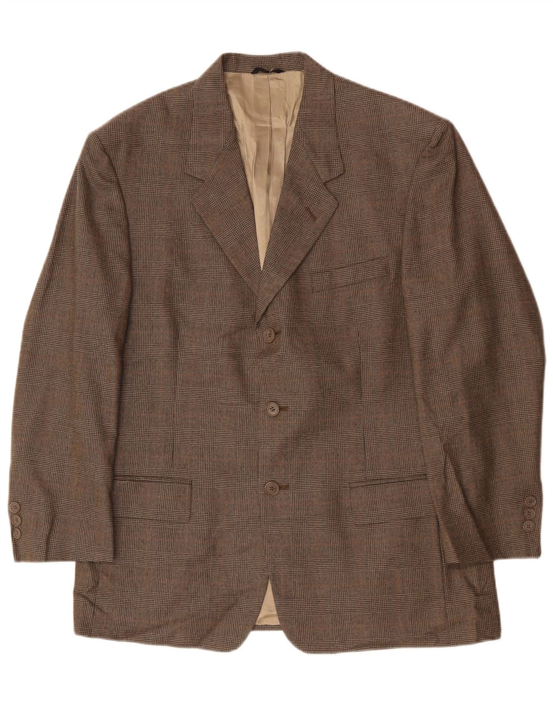 PIERRE CARDIN Chaqueta tipo blazer de 3 botones para hombre UK 40 Large Grey Houndstooth