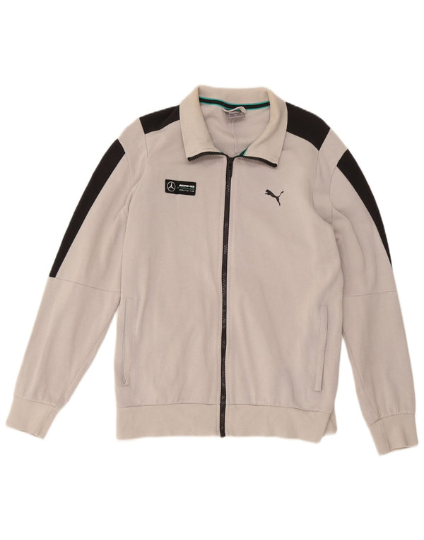 Puma Chaqueta de chándal para mujer UK 40 Grande Gris Colorblock Algodón