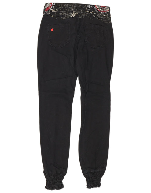 Pantalones deportivos con estampado gráfico para mujer de diseñador W30 L30 Negro