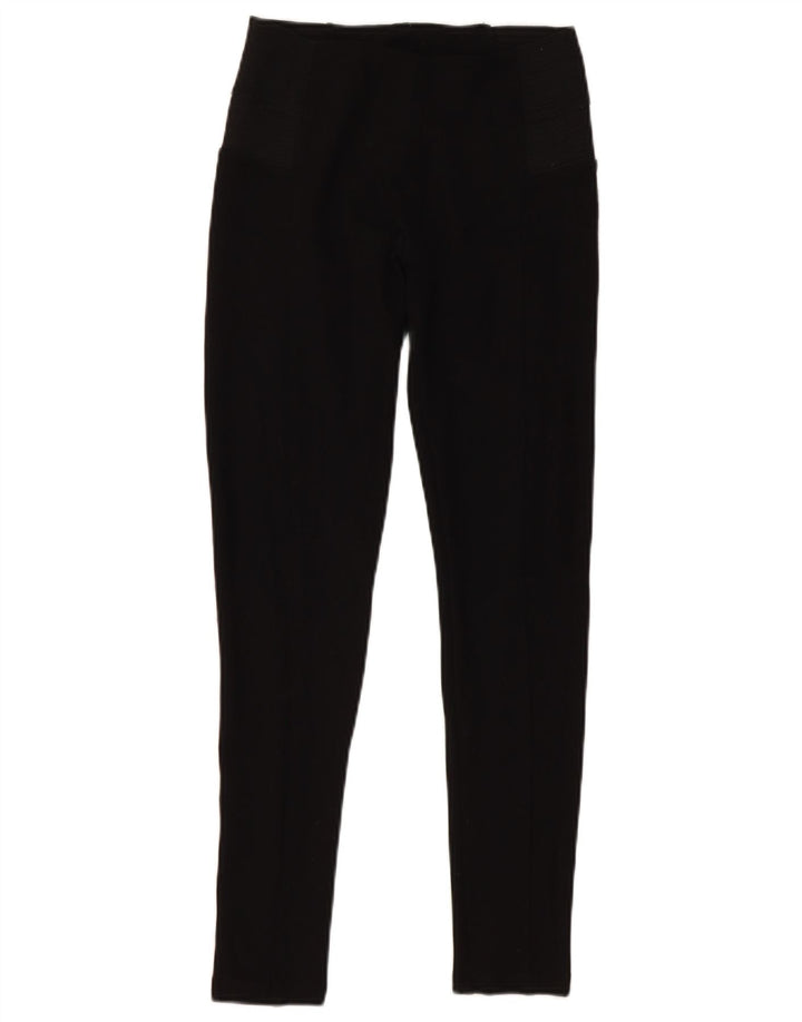 Zara Mujer Leggings Reino Unido 10 Pequeño Negro