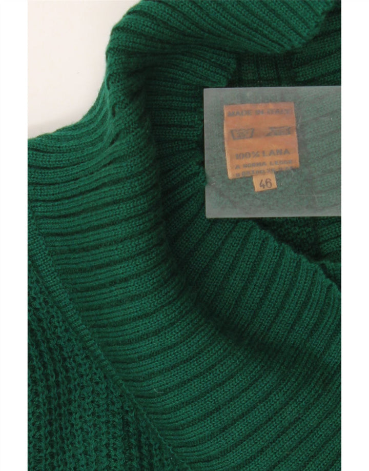 SKIPPER'S Womens Shawl Neck Jumper Sweater IT 46 Large Green Wool Vintage Skipper's and Second-Hand Skipper's from Messina Hembry 