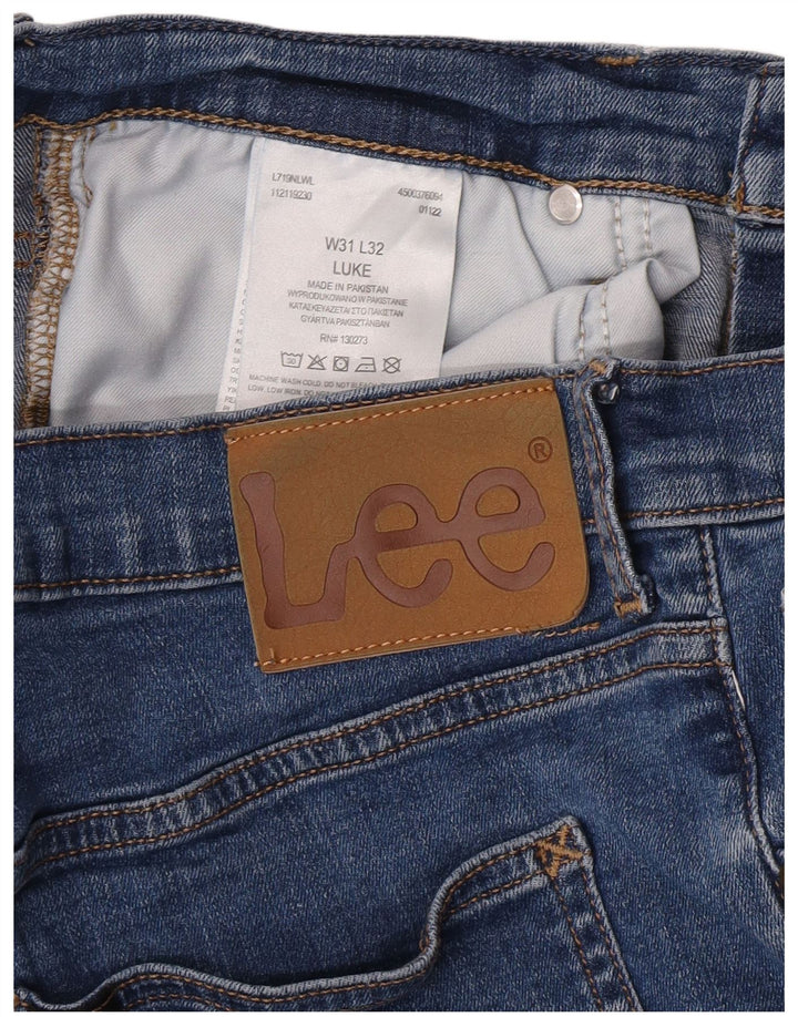 Vaqueros Lee Luke Slim para Mujer W31 L32 Algodón Azul