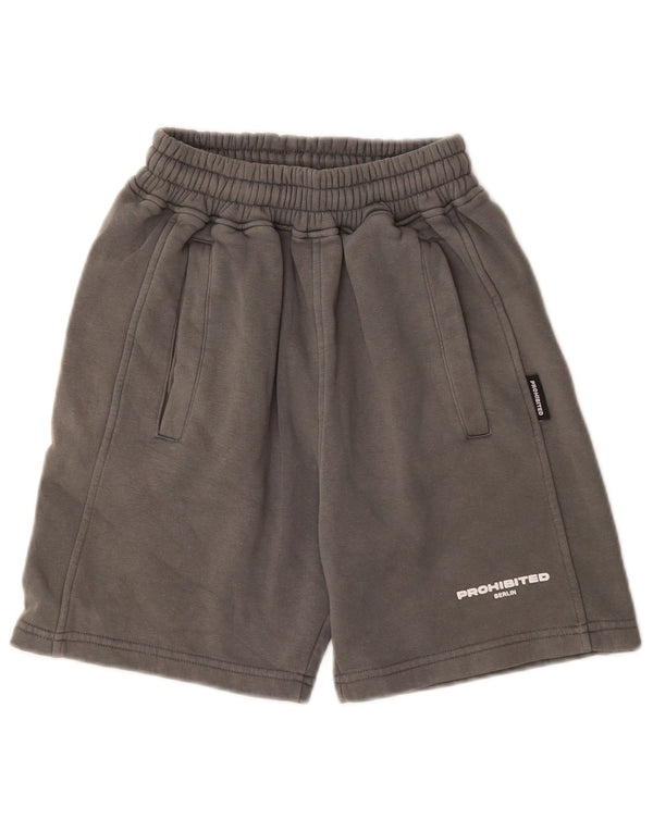Pantalones cortos deportivos con gráficos para hombre Prohibited XS Algodón gris
