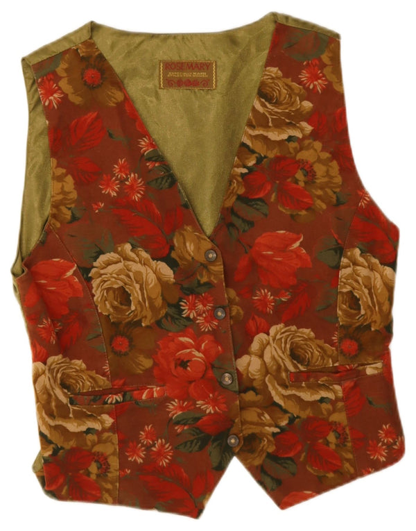 Chaleco Rosemary para mujer Reino Unido 40 Medio Rojo Floral