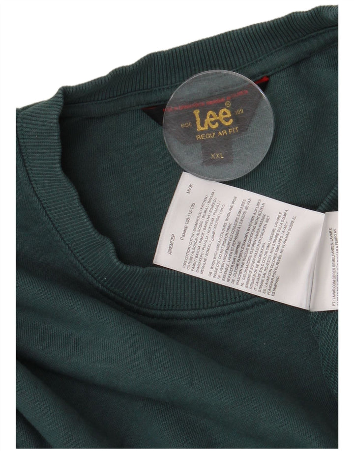 Lee - Sudadera de corte regular para hombre, talla 2XL, algodón verde