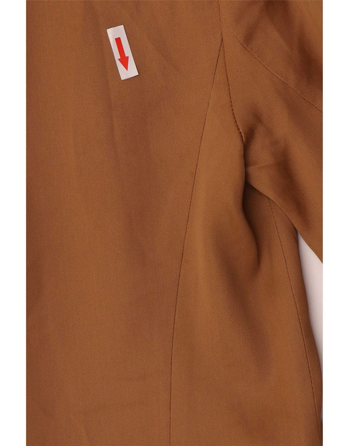 Marks & Spencer Chaqueta tipo blazer de 2 botones para mujer UK 4 XS Viscosa marrón