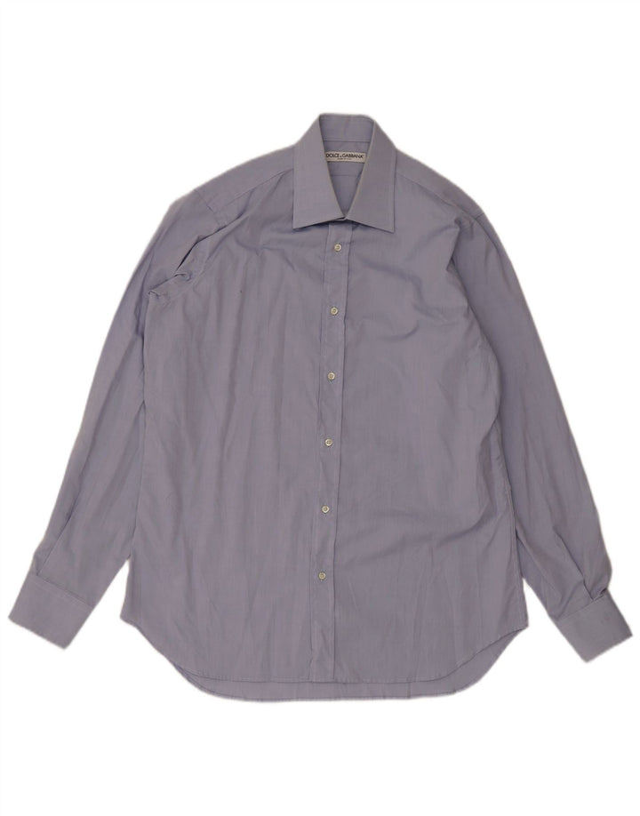 Camisa Dolce & Gabbana Hombre Talla 40 15 3/4 Azul Medio