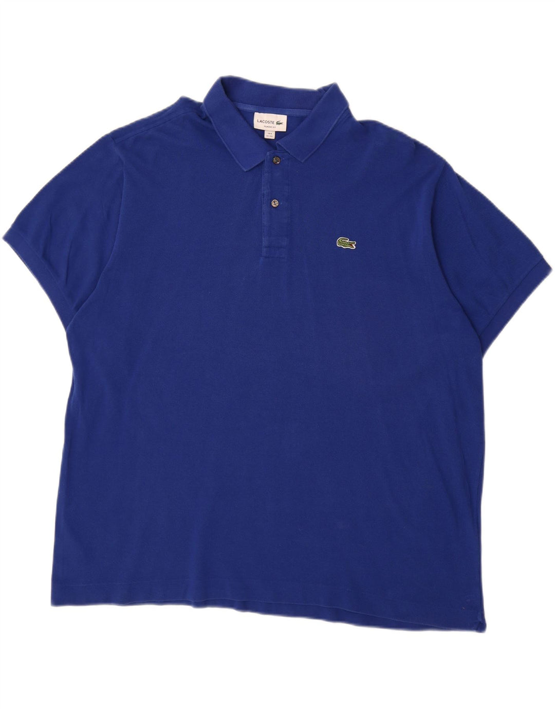 LACOSTE Polo de ajuste clásico para hombre talla 8 3XL algodón azul