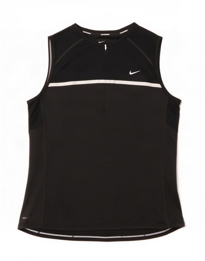 Nike - Camiseta sin mangas Dri Fit para mujer, talla 40, color negro