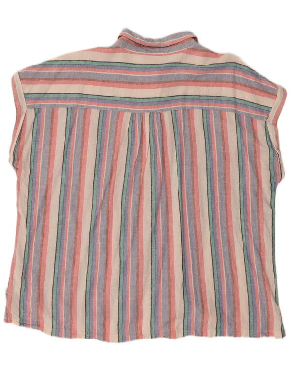 Orvis Blusa sin mangas para mujer UK 40 XL Rayas multicolores