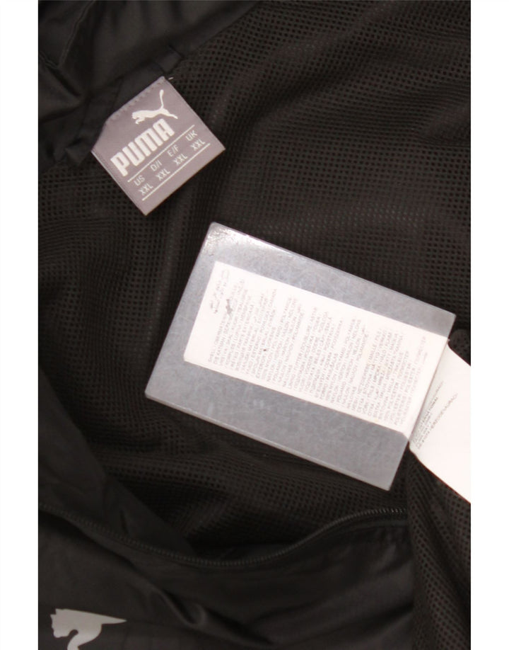 PUMA Chaqueta impermeable con capucha para hombre UK 44 2XL Nylon negro