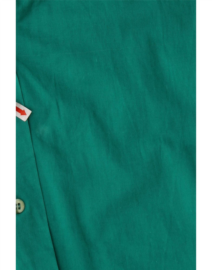 VINTAGE Blusa sin mangas para mujer Reino Unido 12 Turquesa mediana