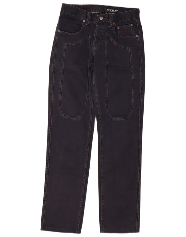 Jeckerson Pantalones Casuales Rectos para Hombre W31 L31 Algodón Azul Marino