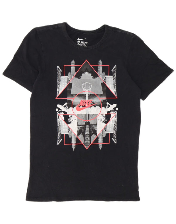 Nike Camiseta gráfica de corte atlético para hombre, talla pequeña, color negro