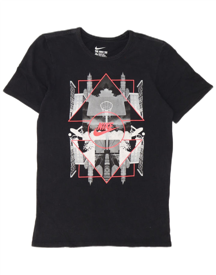Nike Camiseta gráfica de corte atlético para hombre, talla pequeña, color negro