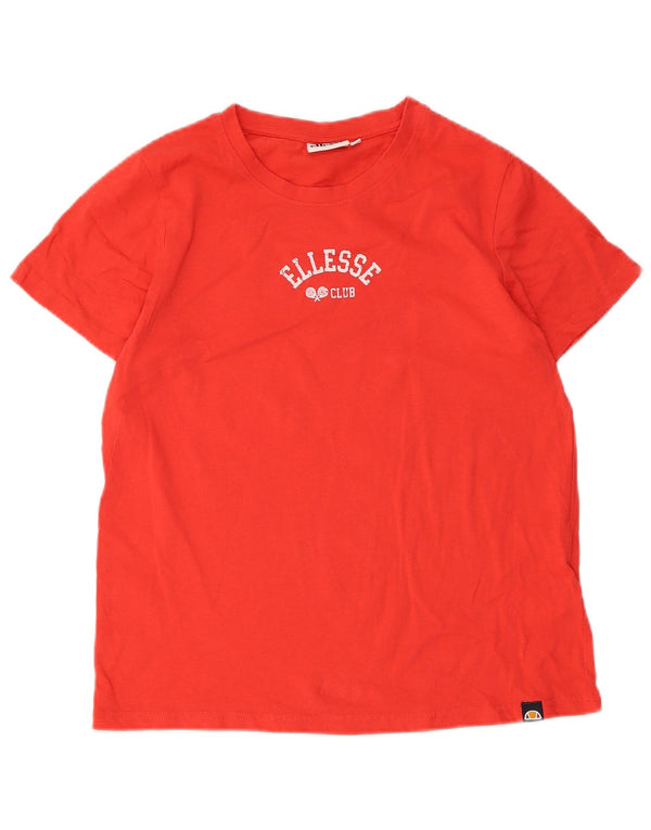 Ellesse Camiseta gráfica para mujer Top UK 10 Small Red Cotton
