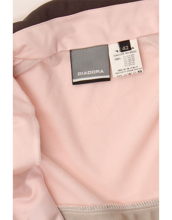 Diadora Mujer Chándal Top Jacket IT 42 Poliéster Colorblock Rosa Medio