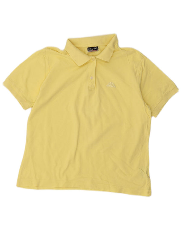 KAPPA Polo Mujer UK 40 XL Algodón Amarillo