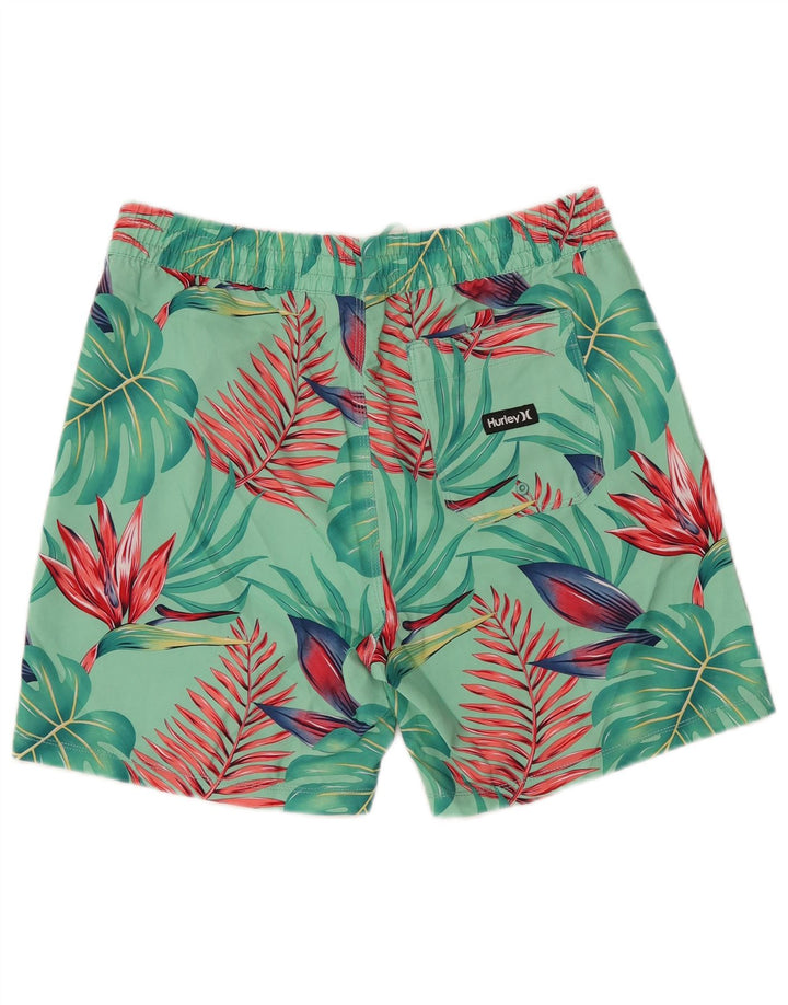 HURLEY Bañador Hombre Verde Medio Floral Poliéster