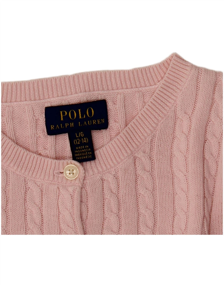 POLO RALPH LAUREN Cárdigan para niña 12-13 años Grande Rosa