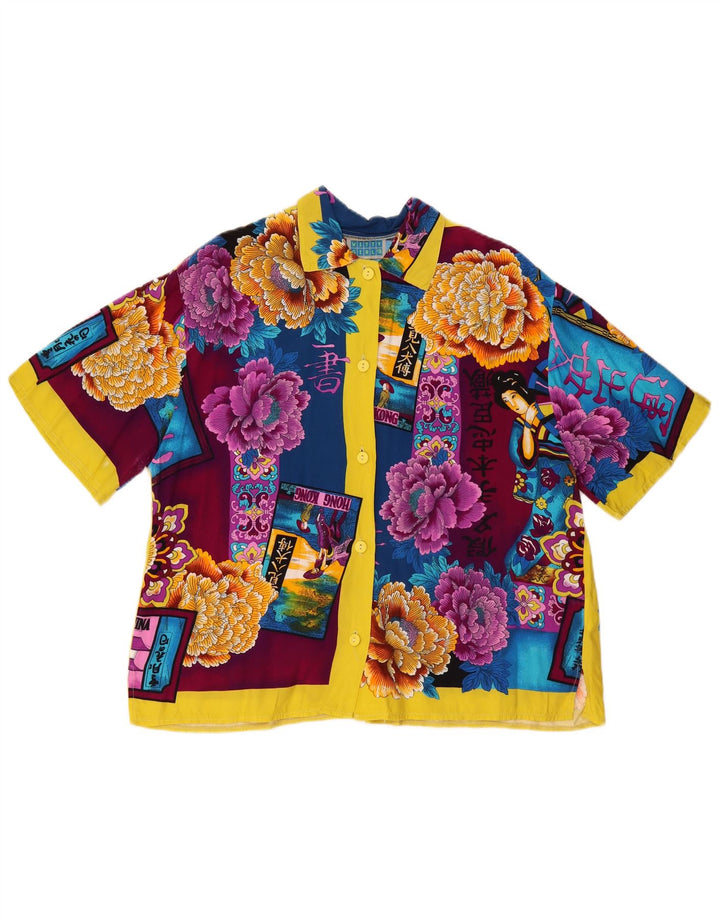 WITTY GIRL Blusa camisera extragrande para mujer UK 44 Mediana Multicolor Floral