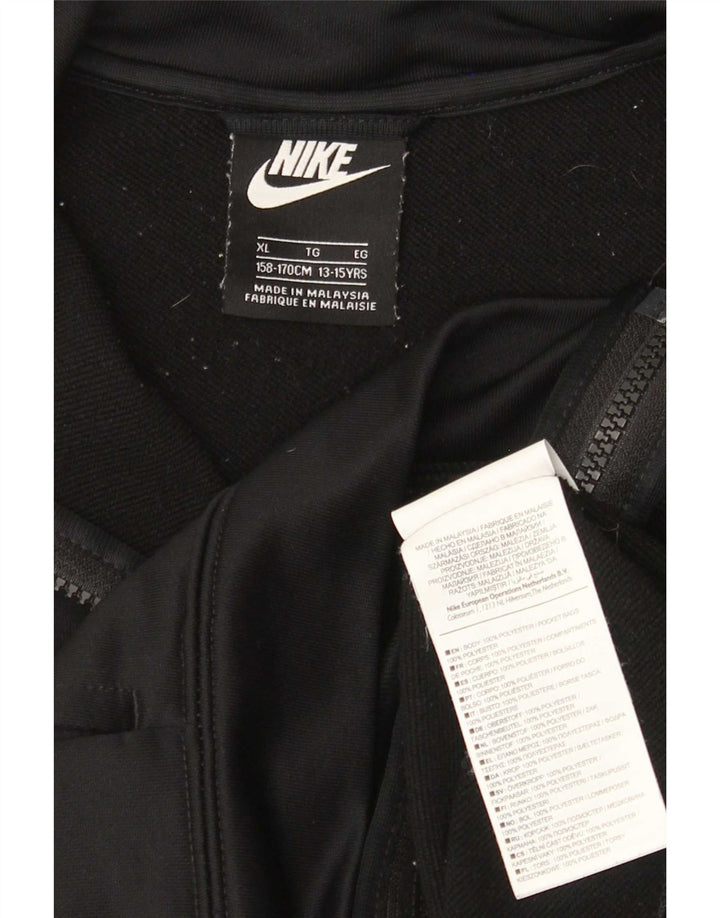 Nike Chaqueta de chándal para niño 13-14 años XL Negro Poliéster
