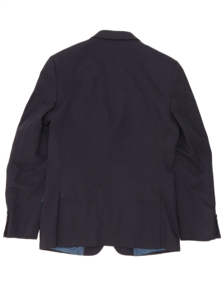 MARKS & SPENCER Chaqueta tipo blazer de 2 botones para hombre UK 36 Small Azul marino
