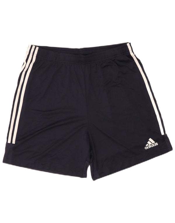 Adidas - Pantalones cortos deportivos para hombre Aeroready de ajuste regular, tamaño grande, poliéster azul marino