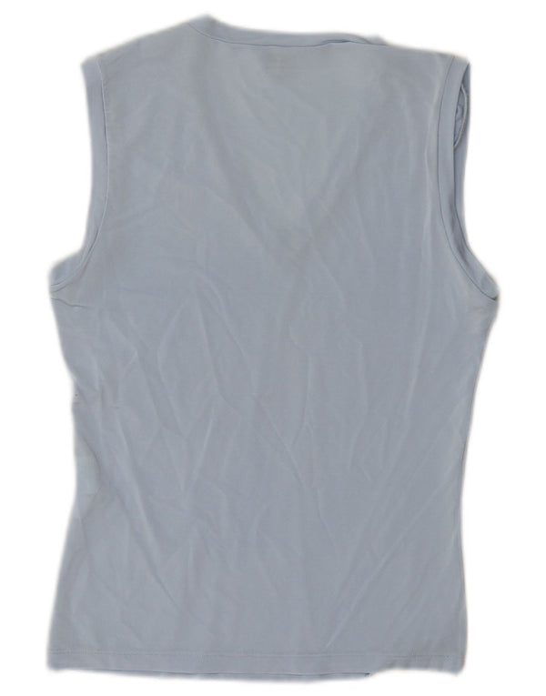 Calvin Klein Jeans Chaleco para mujer Top UK 12 Viscosa azul medio