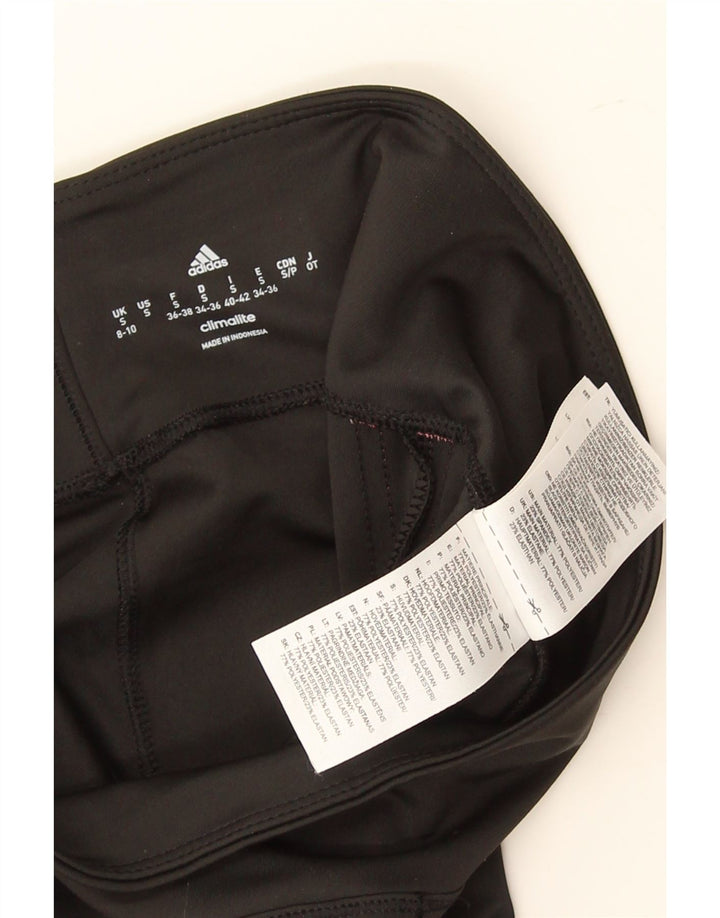 Adidas Leggings Climalite para mujer Reino Unido 8/10 Pequeño Negro Poliéster