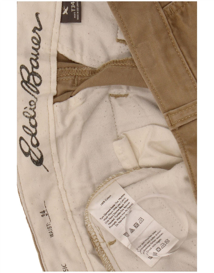 EDDIE BAUER Pantalones cortos chinos para hombre W34 Algodón beige grande