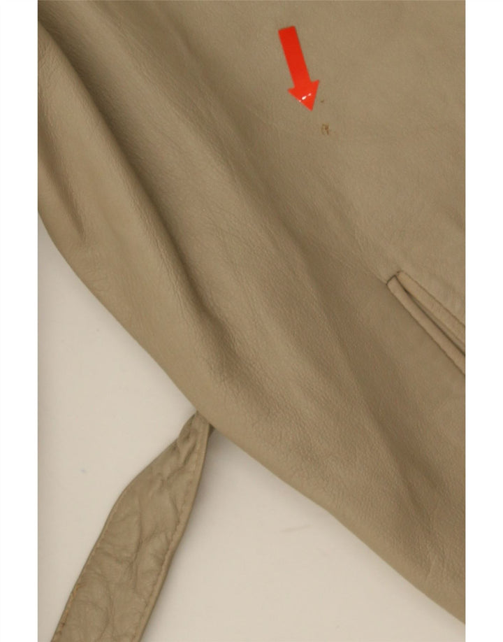 Chaqueta de cuero vintage para mujer EU 40 Beige medio