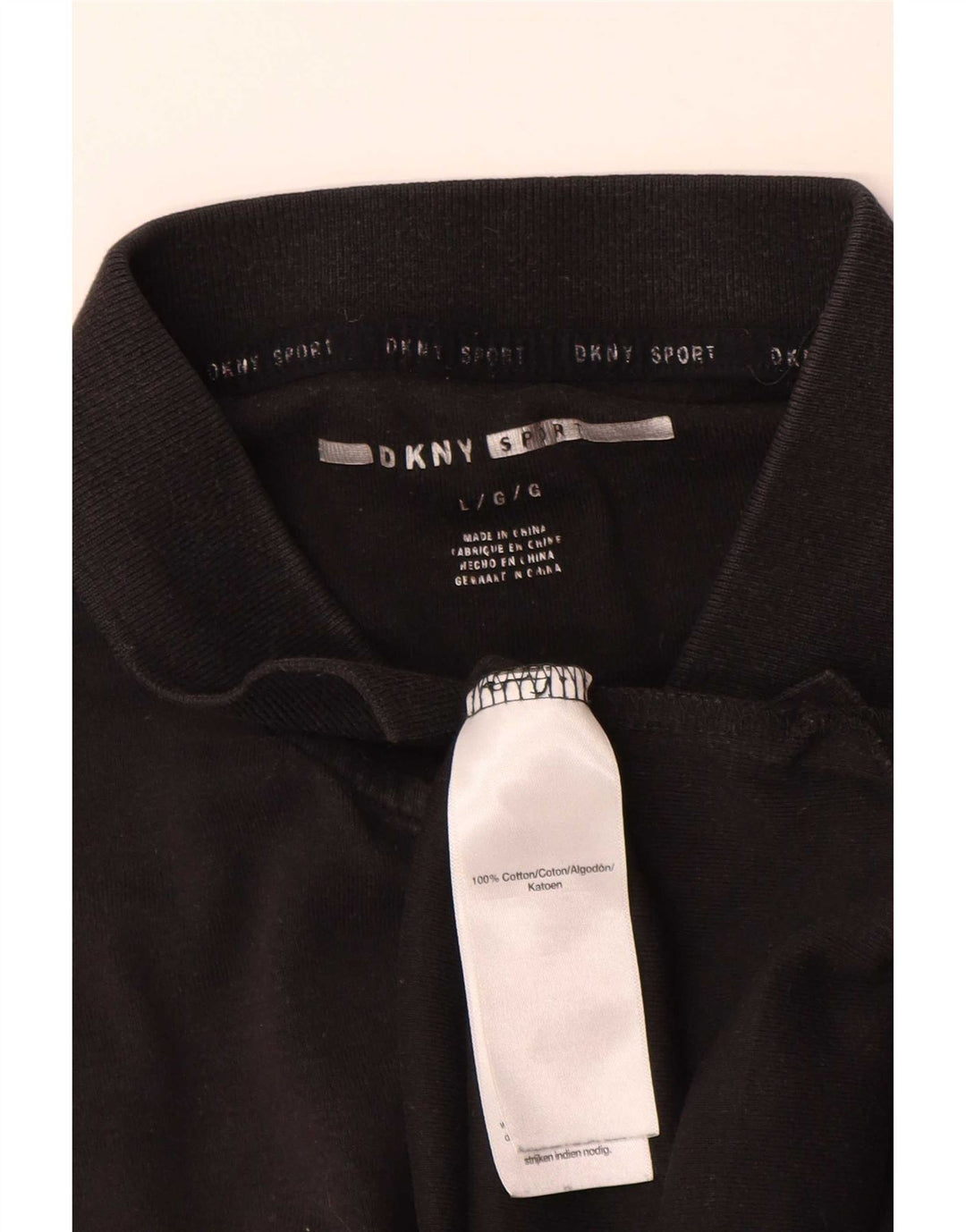 Polo Dkny Hombre Grande Algodón Negro